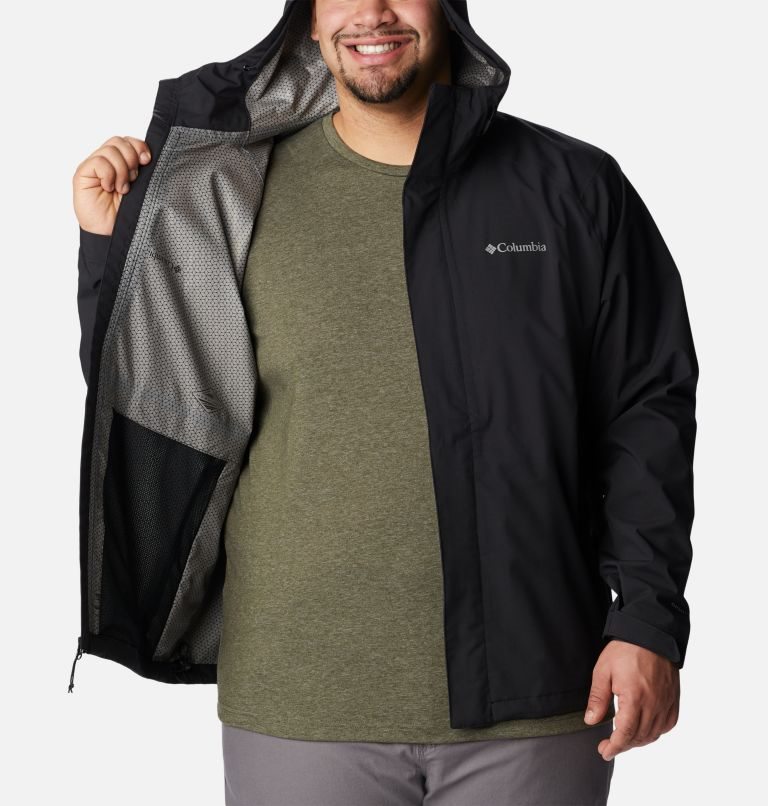 Men's Columbia Earth Explorer Shell Jackets Black | Plus Size CA-E3065
